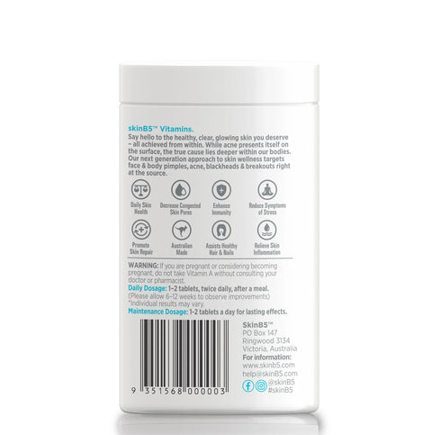 SkinB5 Extra Str Acne Support 120-Matakana Pharmacy